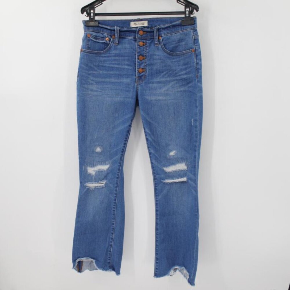 Madewell jeans women's 28 Cali demi boot denim Bronson wash cotton button fly